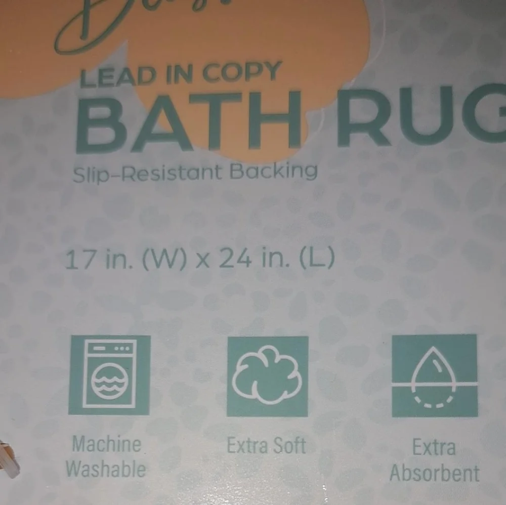 Bright yellow beautiful bath rug - Picture 2 of 3